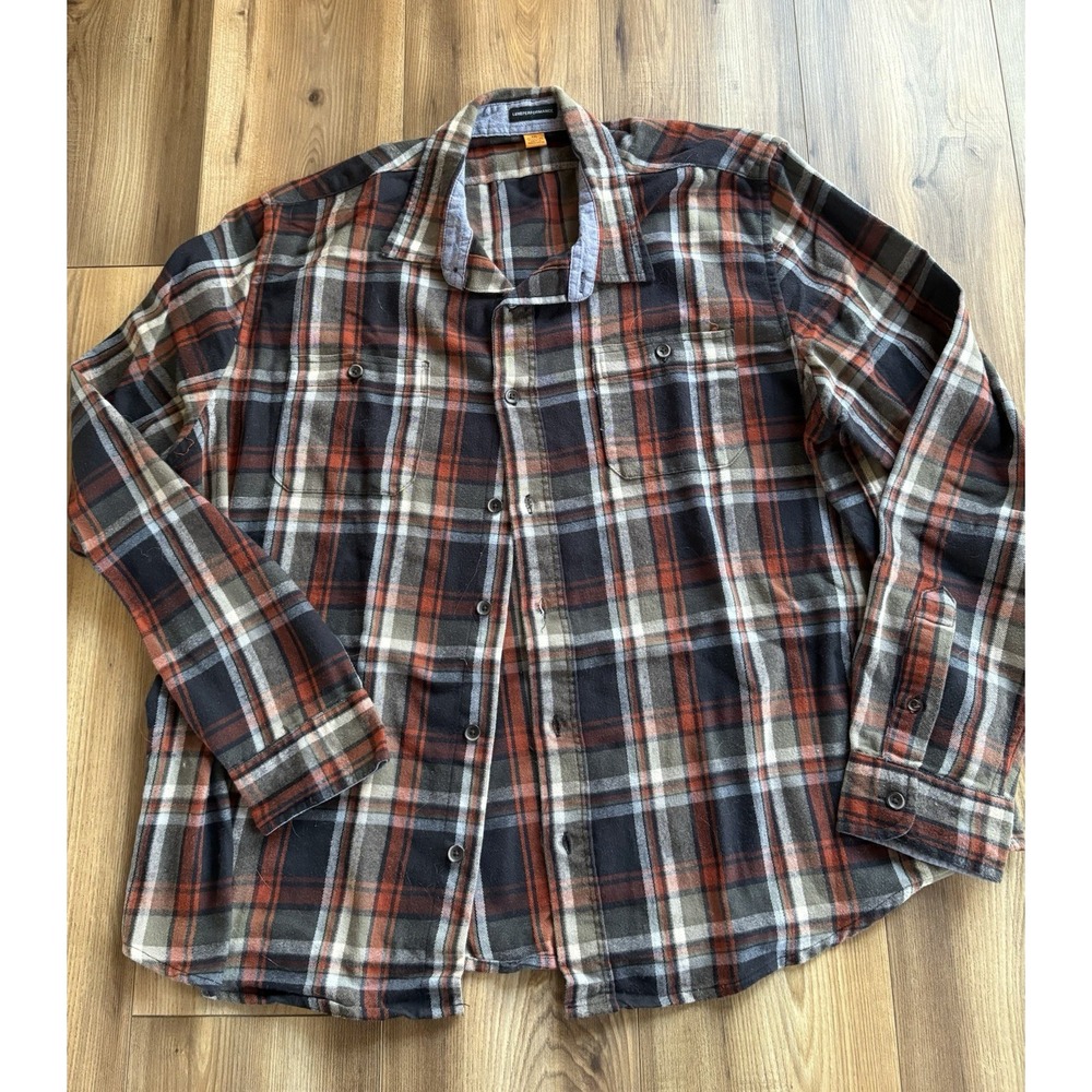 Luxeperformance Women's Sz XXL Flannel Shirt Blue Plaid